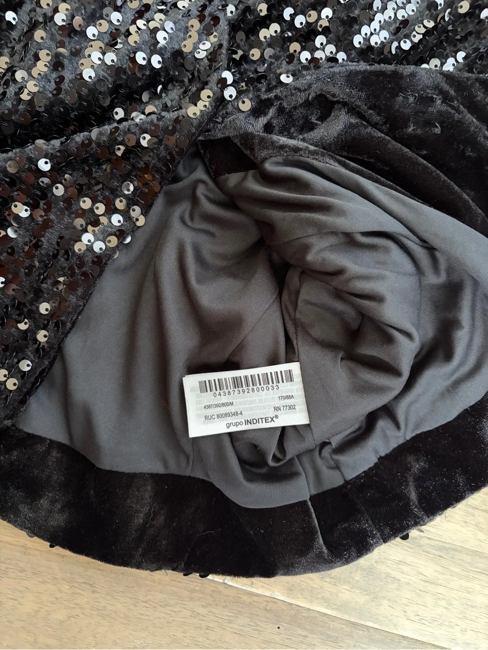 Zara Black Sequin Festival Vest Medium - Picture 6 of 8